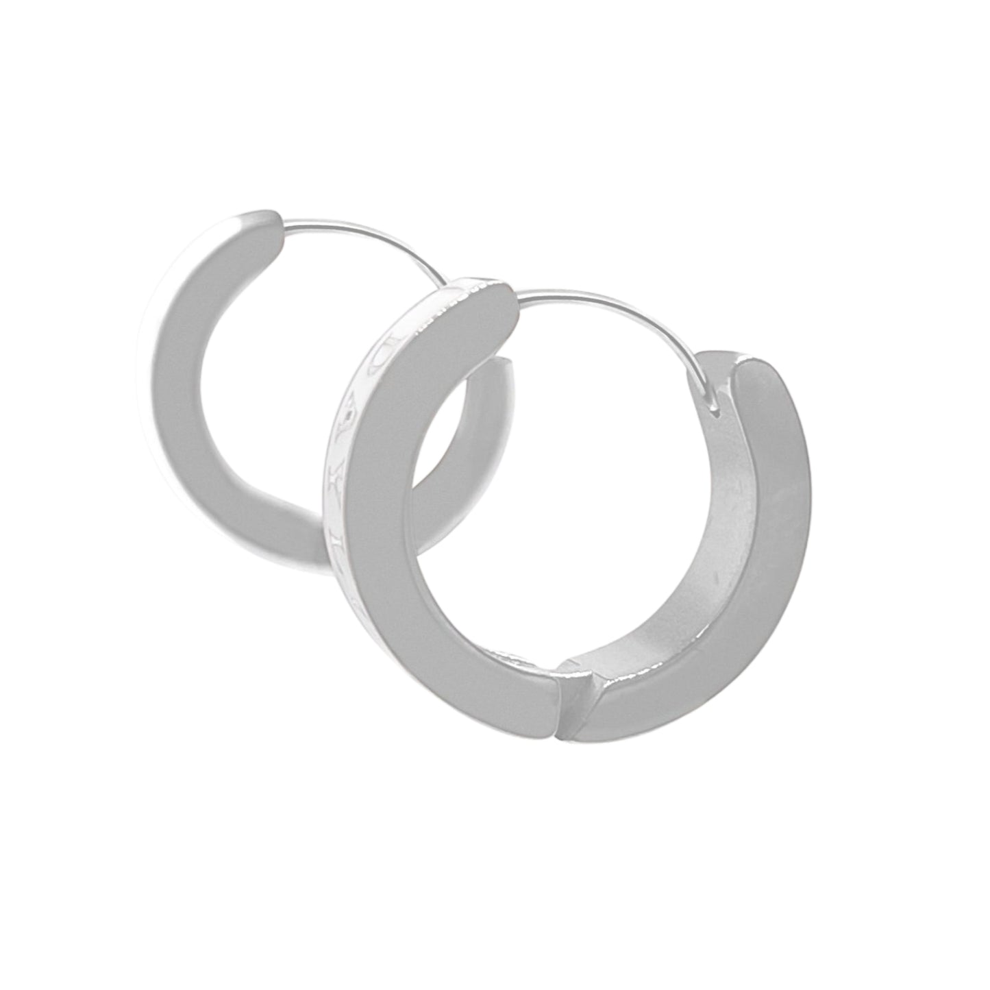 Classic Earrings - Silver/White