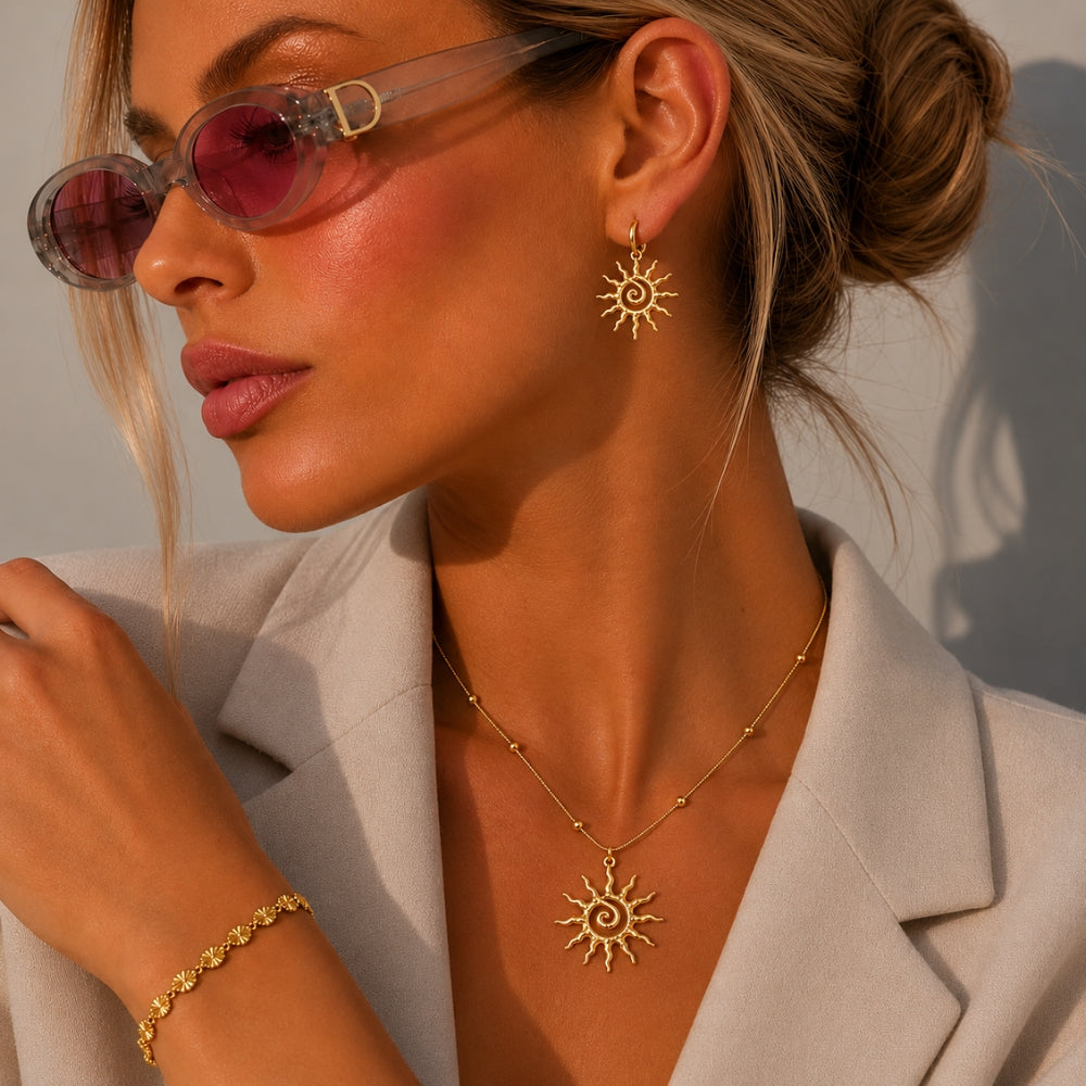 Ayla Sol Halsband - Guld