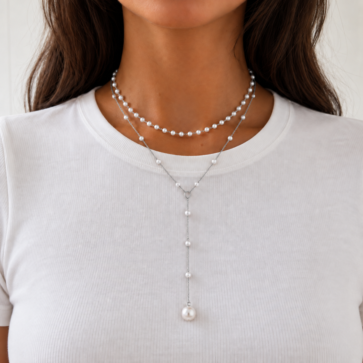 Seraphina Pärlhalsband – Silver