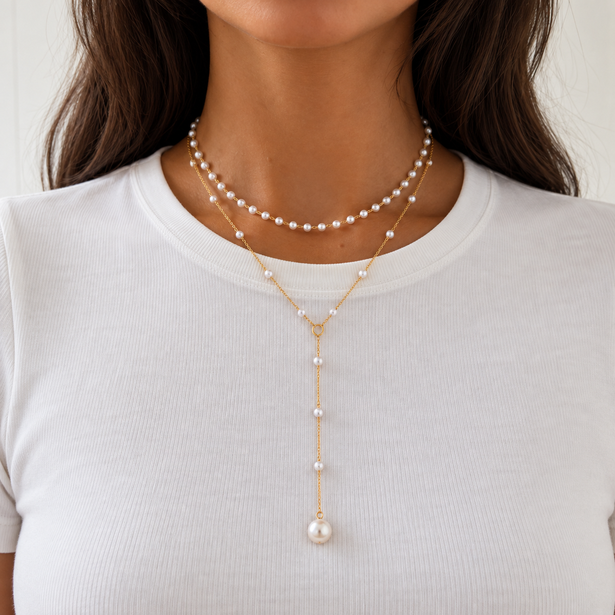 Seraphina Pärlhalsband – Guld