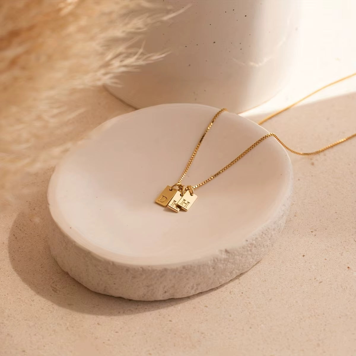 Platte Ketting - Goud
