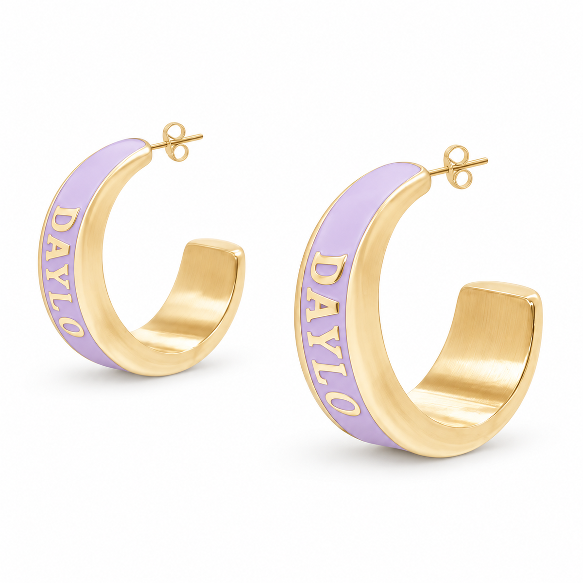 Creoler - Guld/Lila