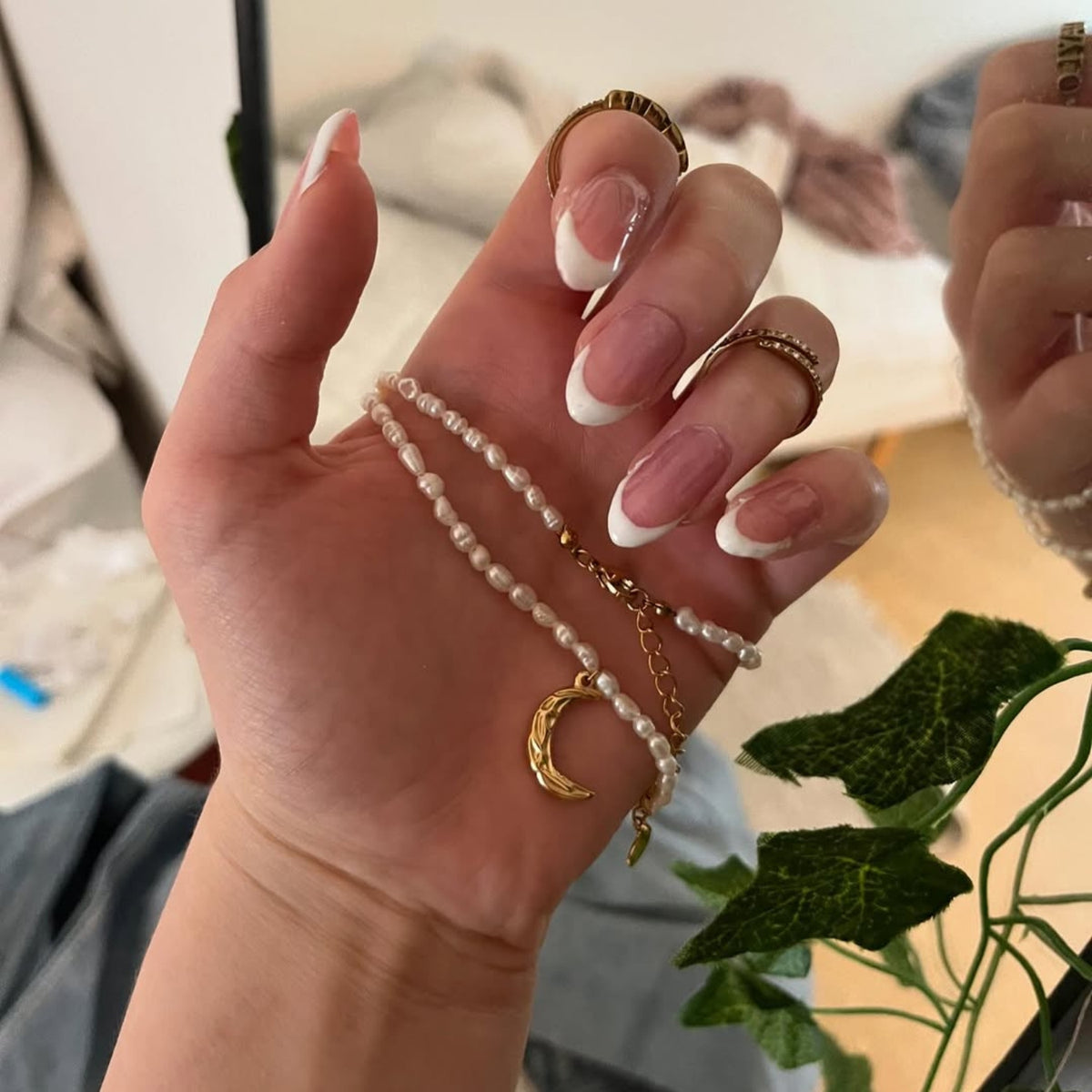 Lila halsband - Guld