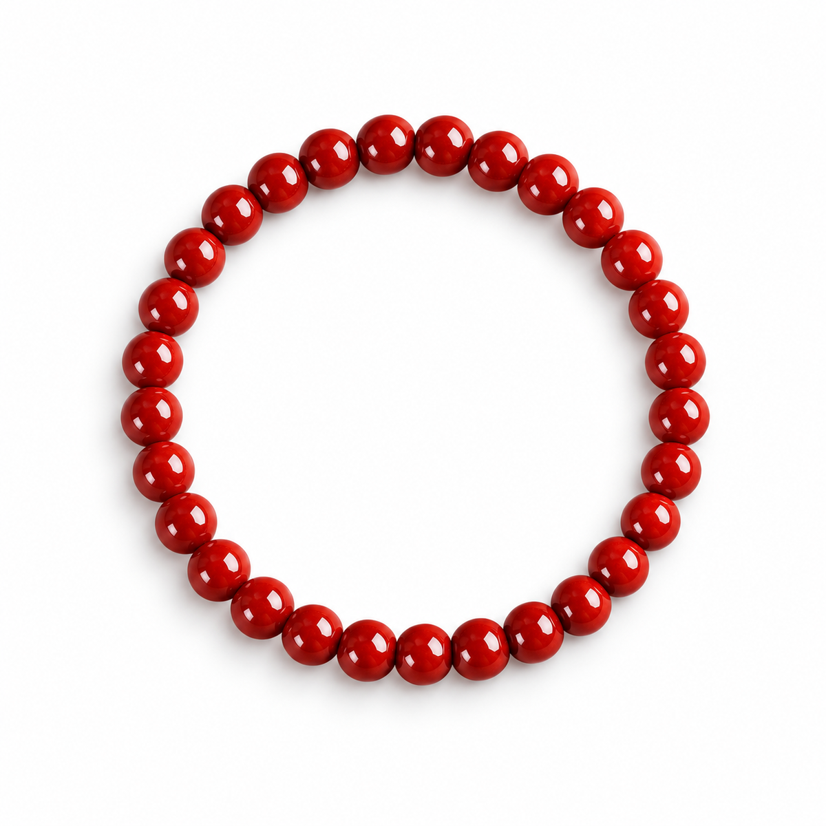 Rubi Pärlarmband – Röd / 10 mm