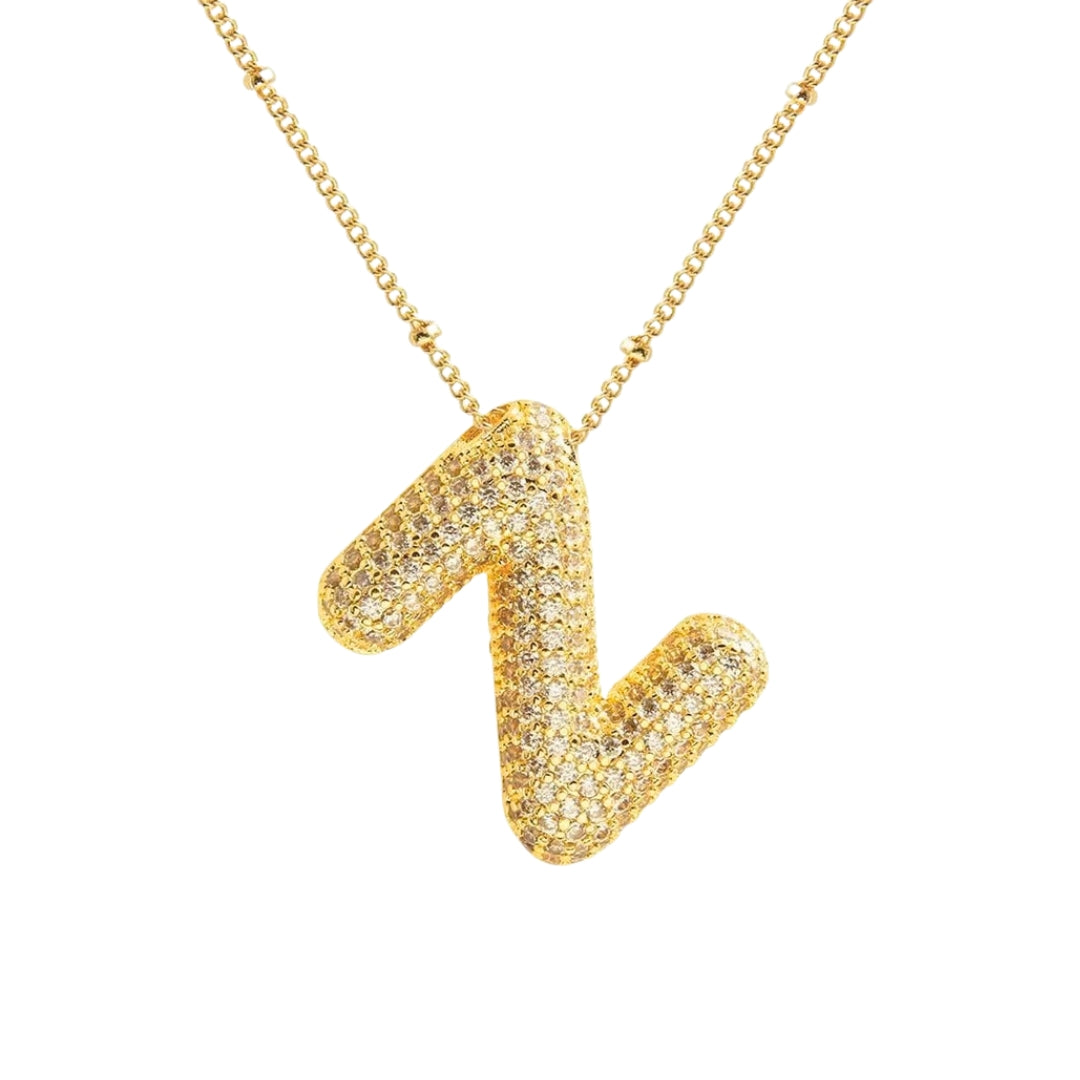 Chunky Letter Necklace - Gold
