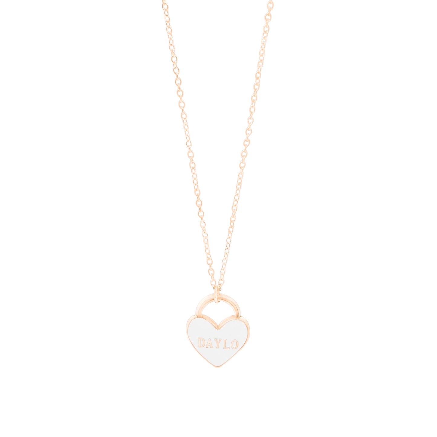 Herz Halskette - Roségold/Lila