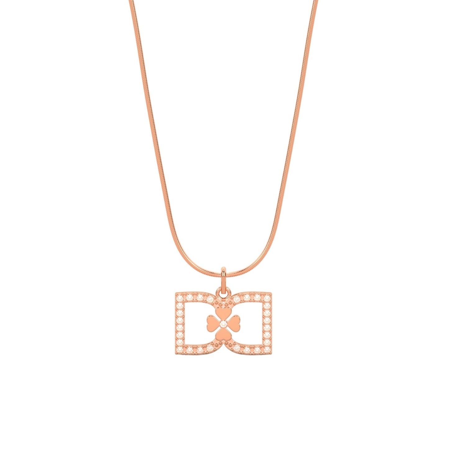 DD Necklace Diamond - Rose Gold