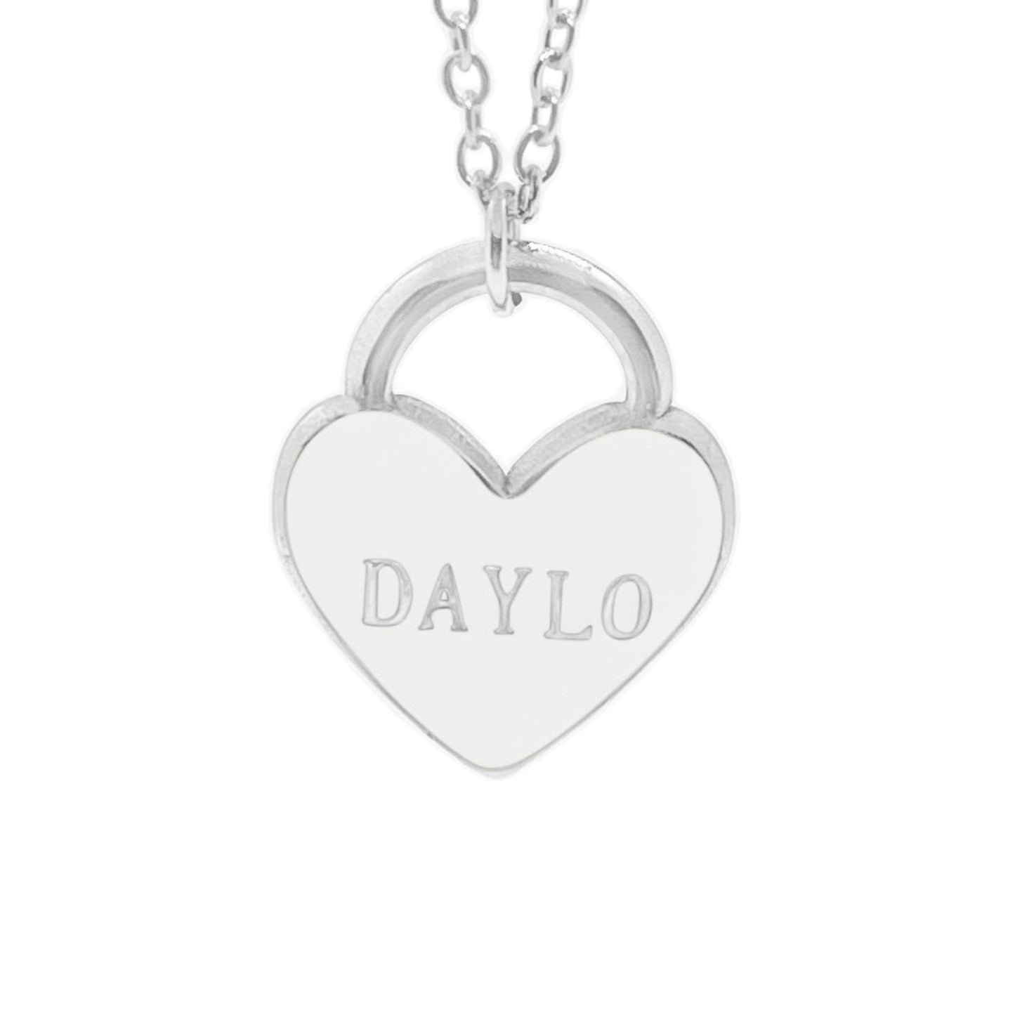 Heart Necklace - Silver/White