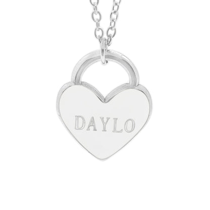 Heart Necklace - Silver/White