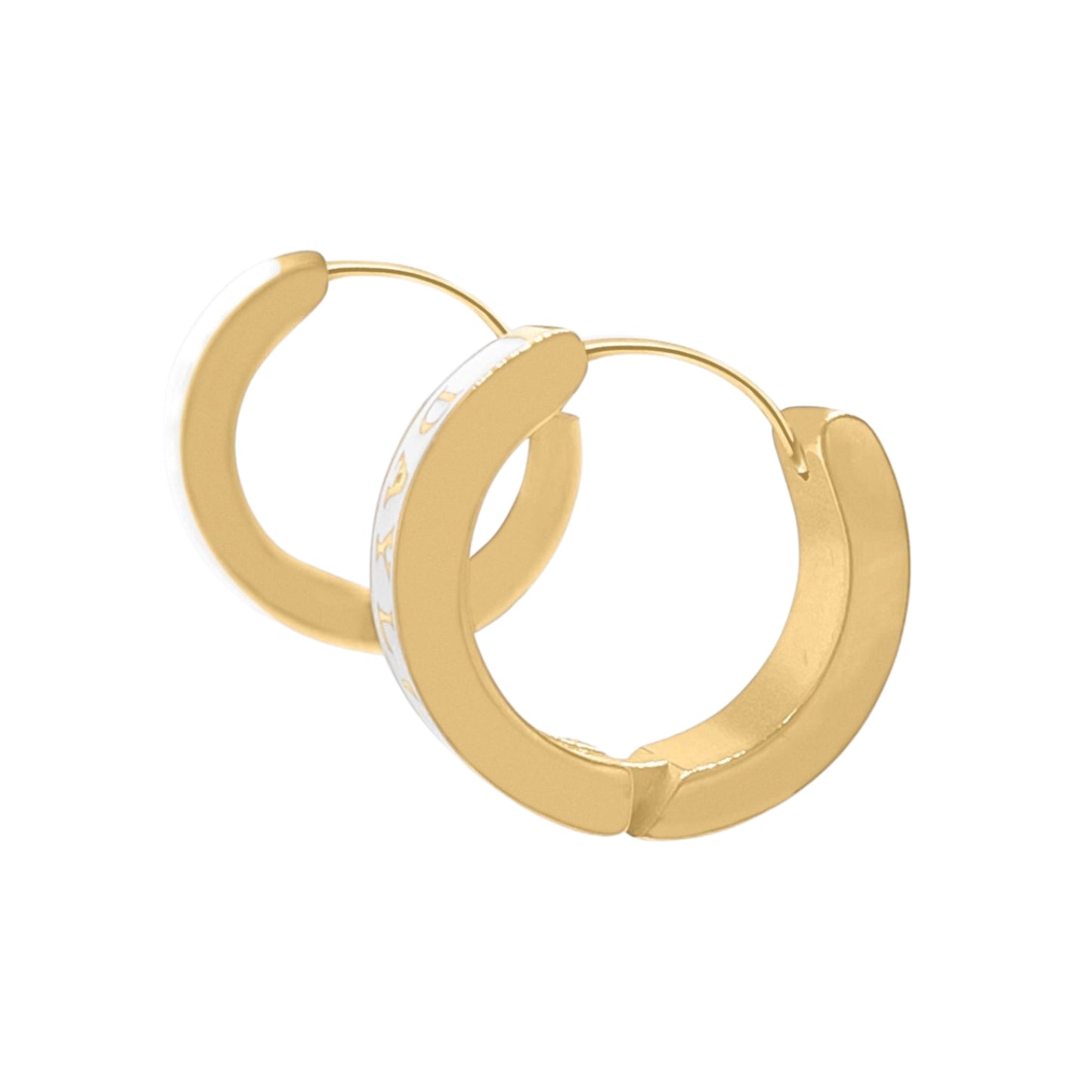 Classic Earrings - Gold/White