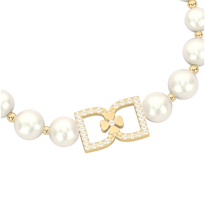 DD Perlenarmband Diamanten - Gold