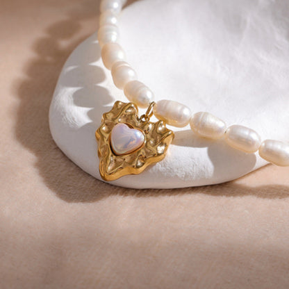 Purple Necklace - Gold