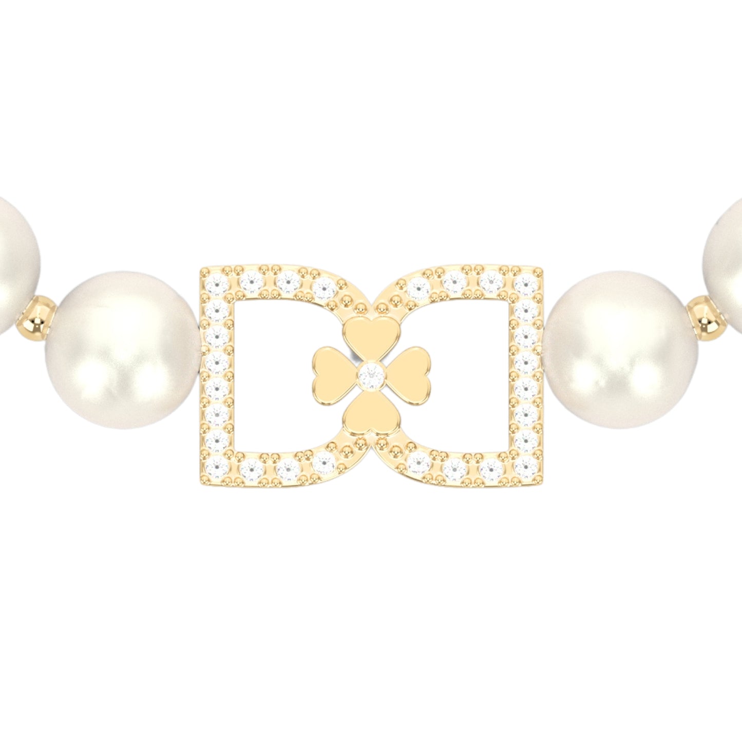 DD Perlenarmband Diamanten - Gold