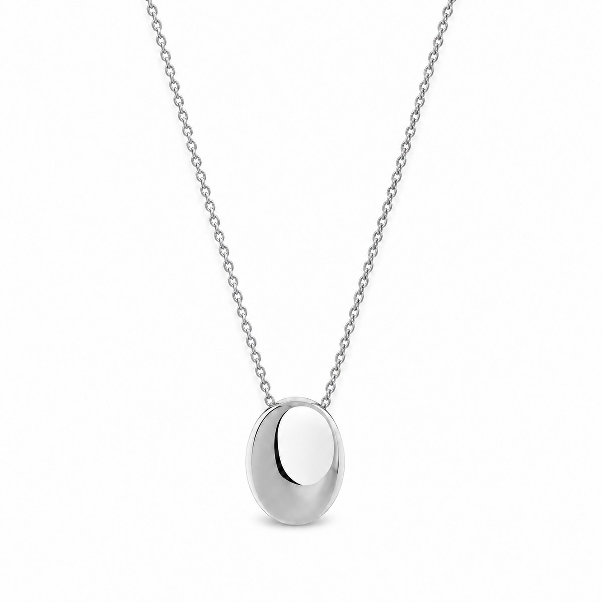 Viona Oval Halsband – Silver