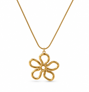 Avela Blomma Halsband – Guld
