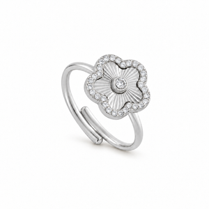 Evelia Bloom Diamanter Ring - Silver