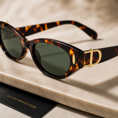 DD Sonnenbrille - Leopard Grün