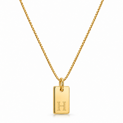 Platt halsband - Guld