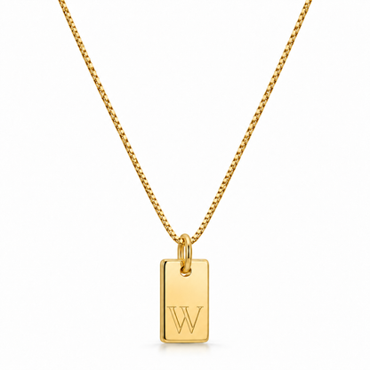 Platt halsband - Guld