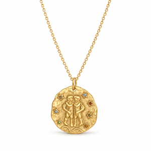 Celestia Stjärnteckenhalsband - Guld / Tvillingarna