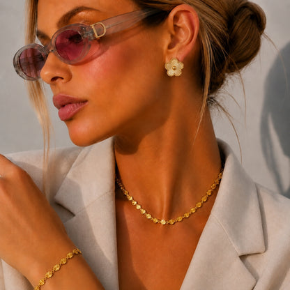 Evelia Bloom Studs - Guld