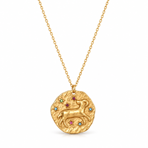 Celestia Stjärnteckenhalsband - Guld / Väduren