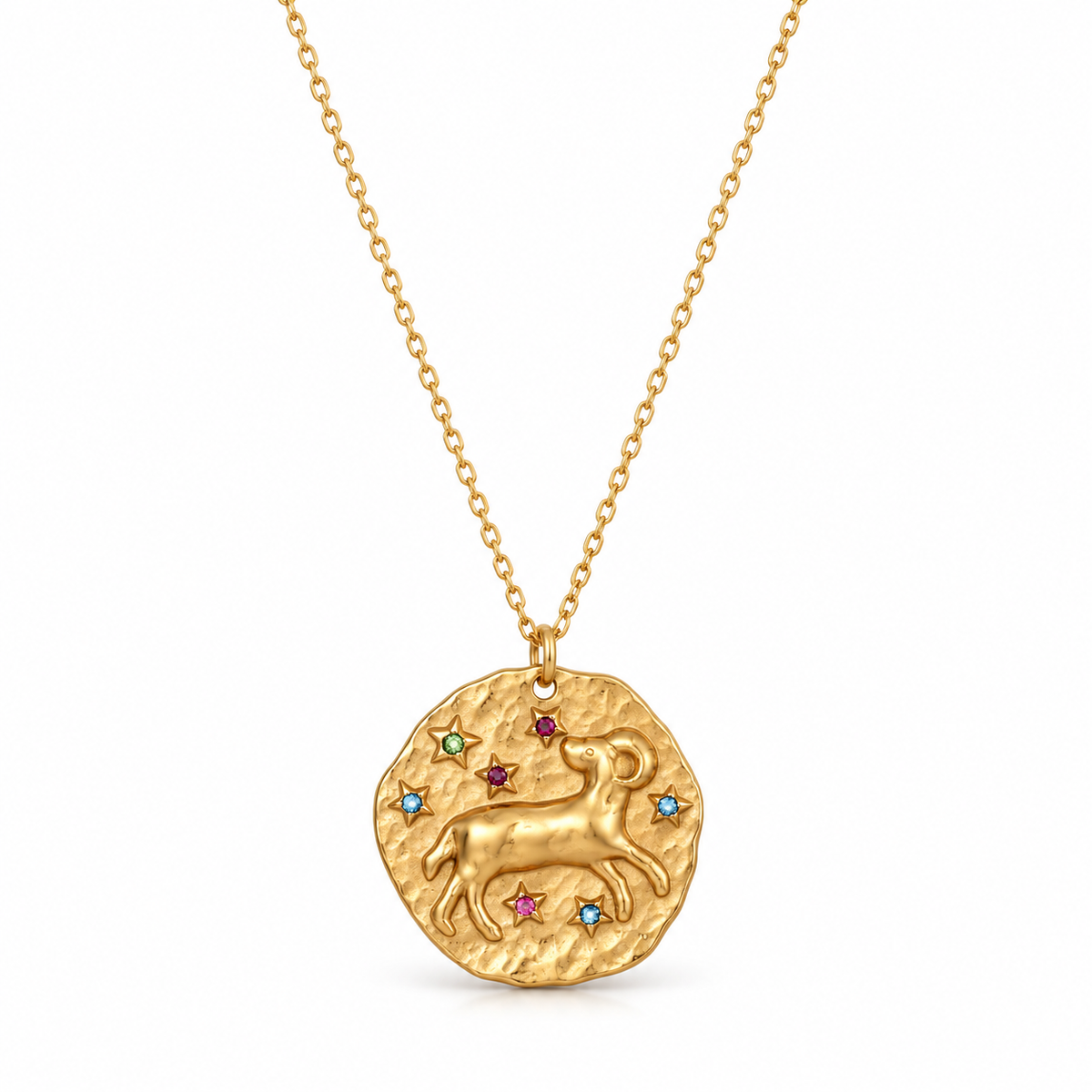 Celestia Stjärnteckenhalsband - Guld / Väduren