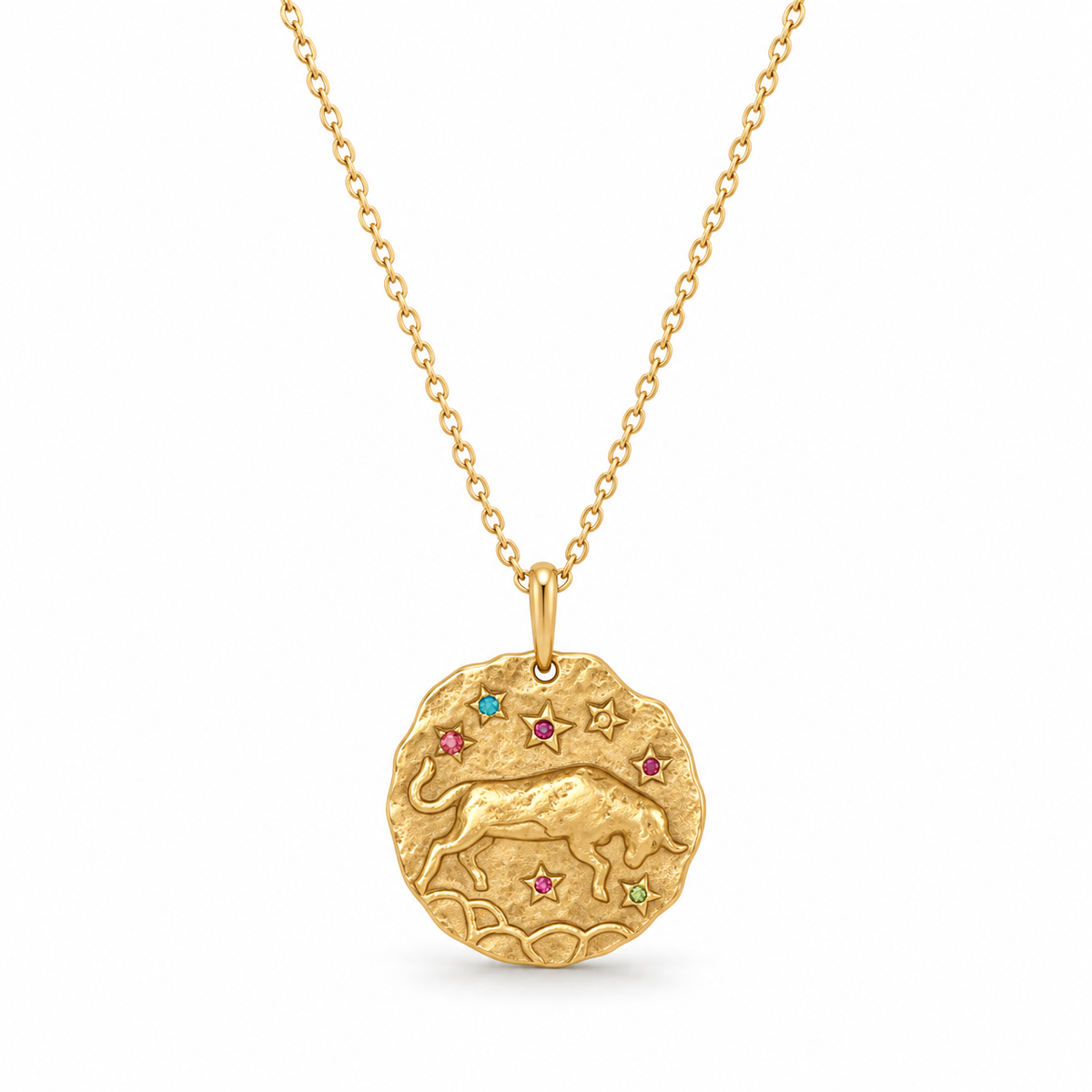 Celestia Stjärnteckenhalsband - Guld / Oxen