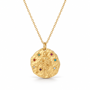 Celestia Stjärnteckenhalsband - Guld / Vattumannen