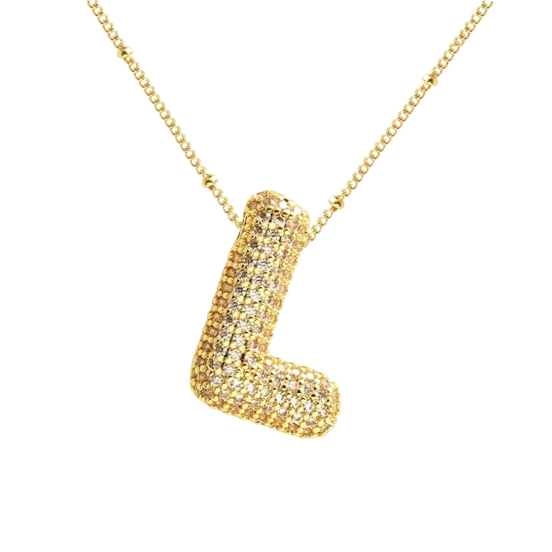 Chunky Letter Necklace - Gold