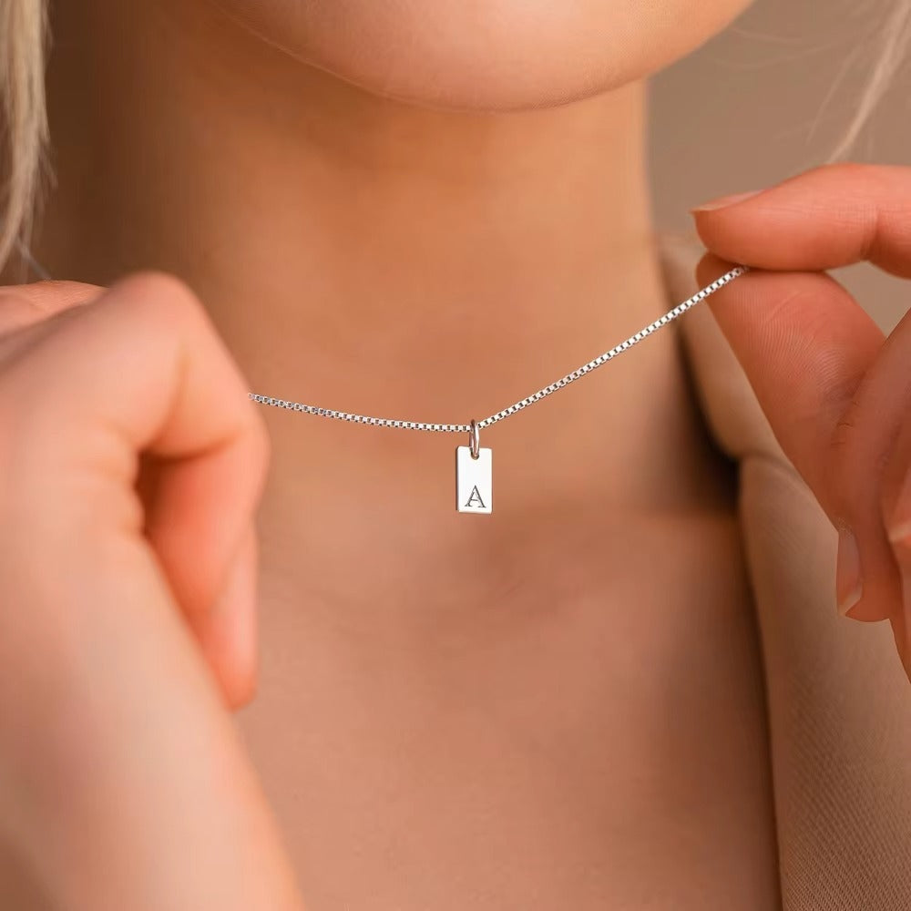 Platte Halsketting - Zilver