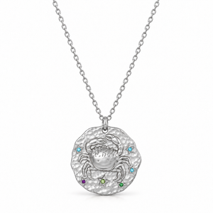 Celestia Stjärnteckenhalsband - Silver / Kräftan