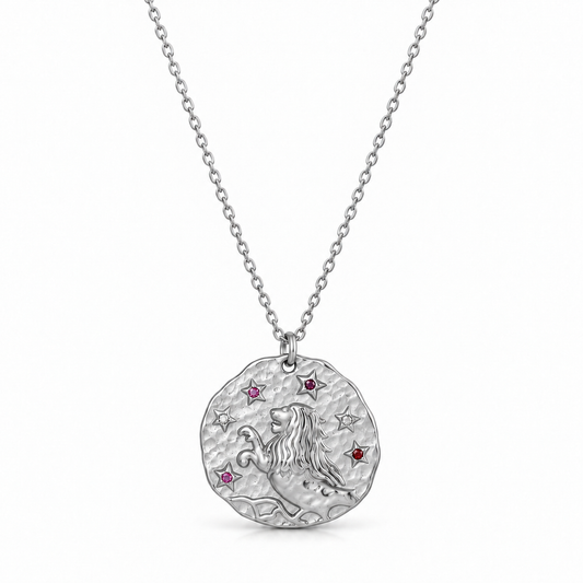 Celestia Stjärnteckenhalsband - Silver / Lejonet