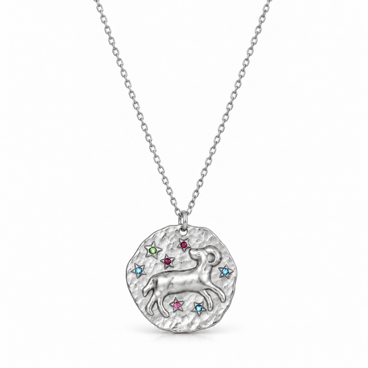 Celestia Stjärnteckenhalsband - Silver / Väduren