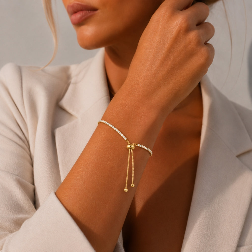 Tennis Armband Diamanten - Gold