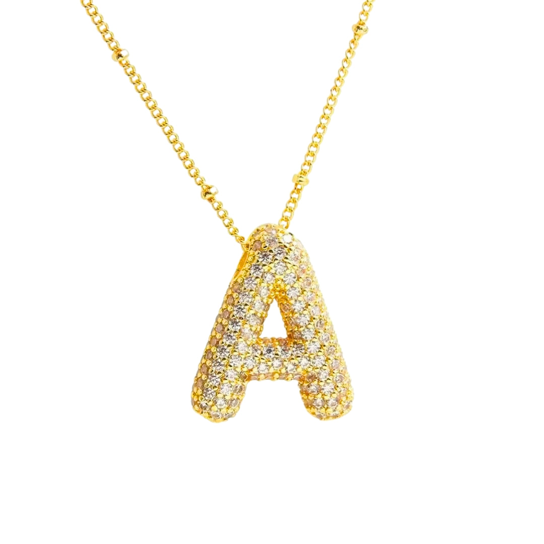 Chunky Letter Necklace - Gold