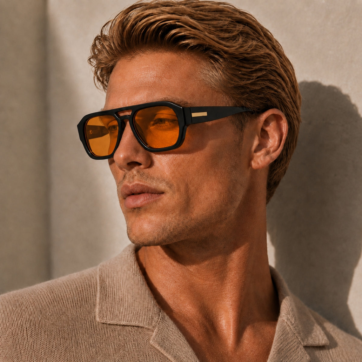 Axton Sonnenbrille - Schwarz Orange