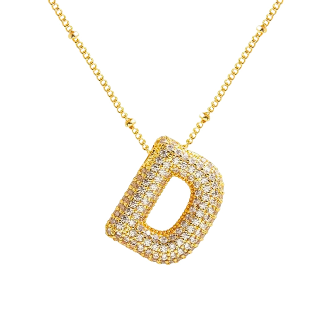 Chunky Letter Necklace - Gold