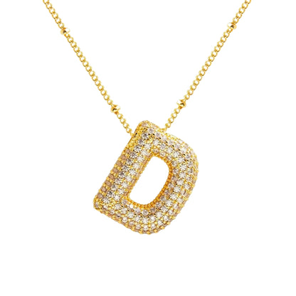 Chunky Letter Necklace - Gold