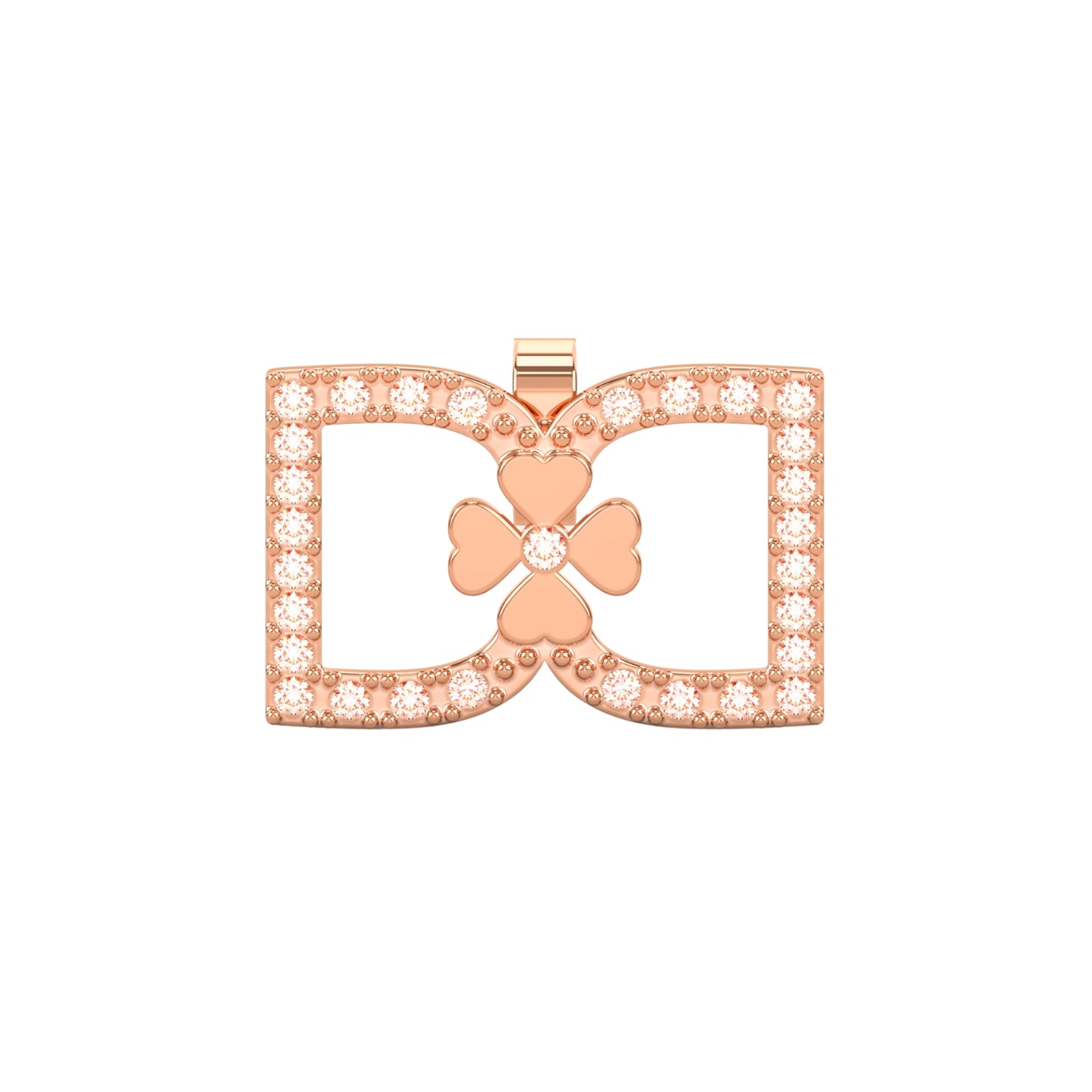 DD Oorbellen met Diamant - Roségoud