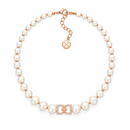 DD Choker Diamanter - Roséguld