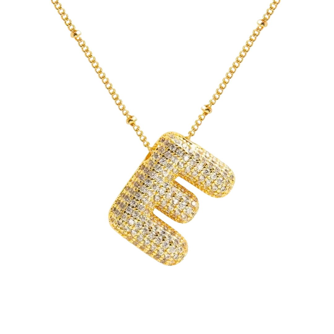 Chunky Letter Necklace - Gold