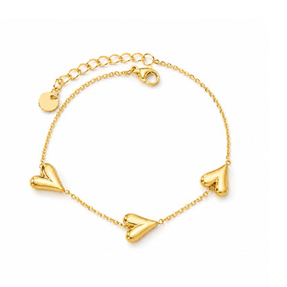 Alva Hjärta Armband - Guld