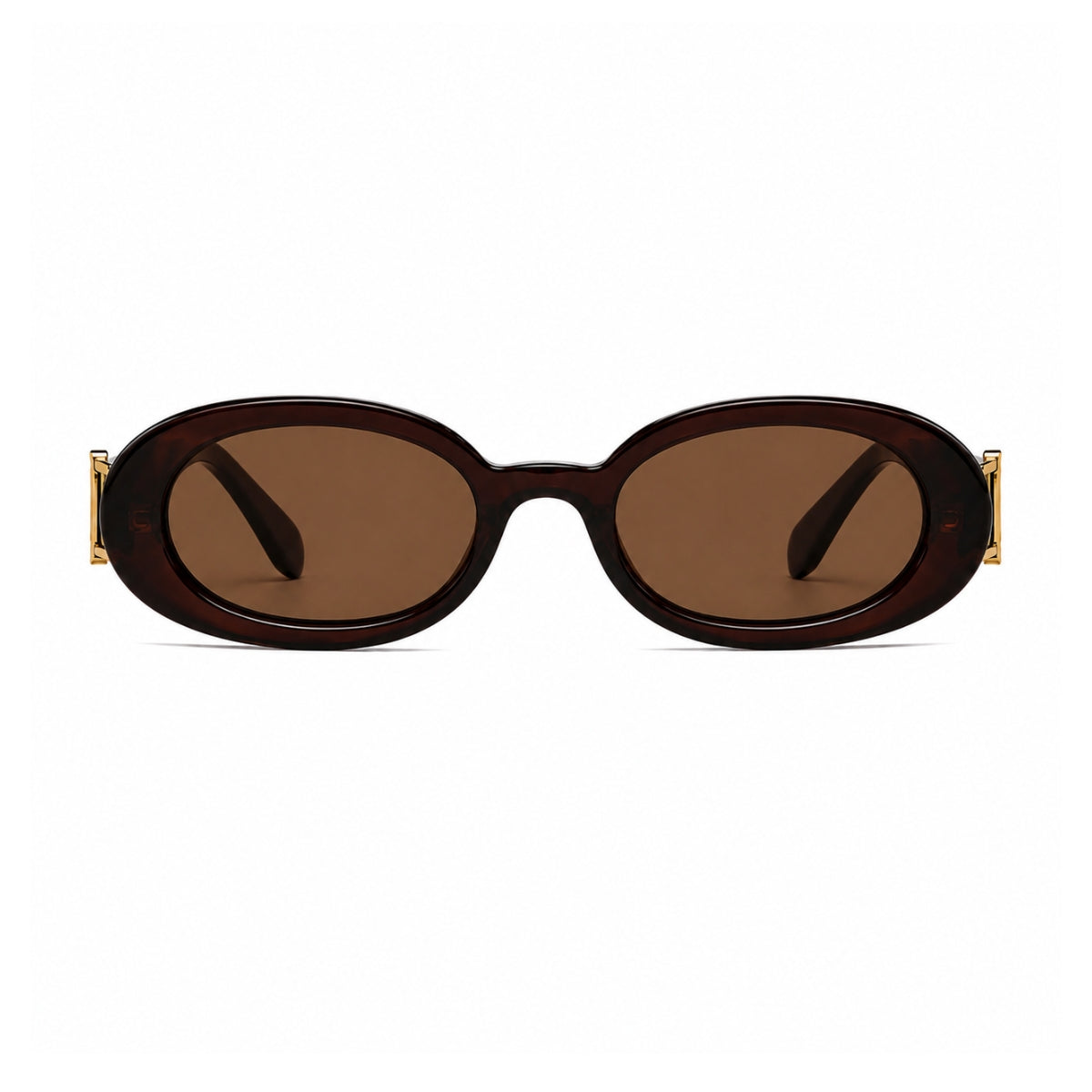 DD Sonnenbrille Oval - Dunkel Braun