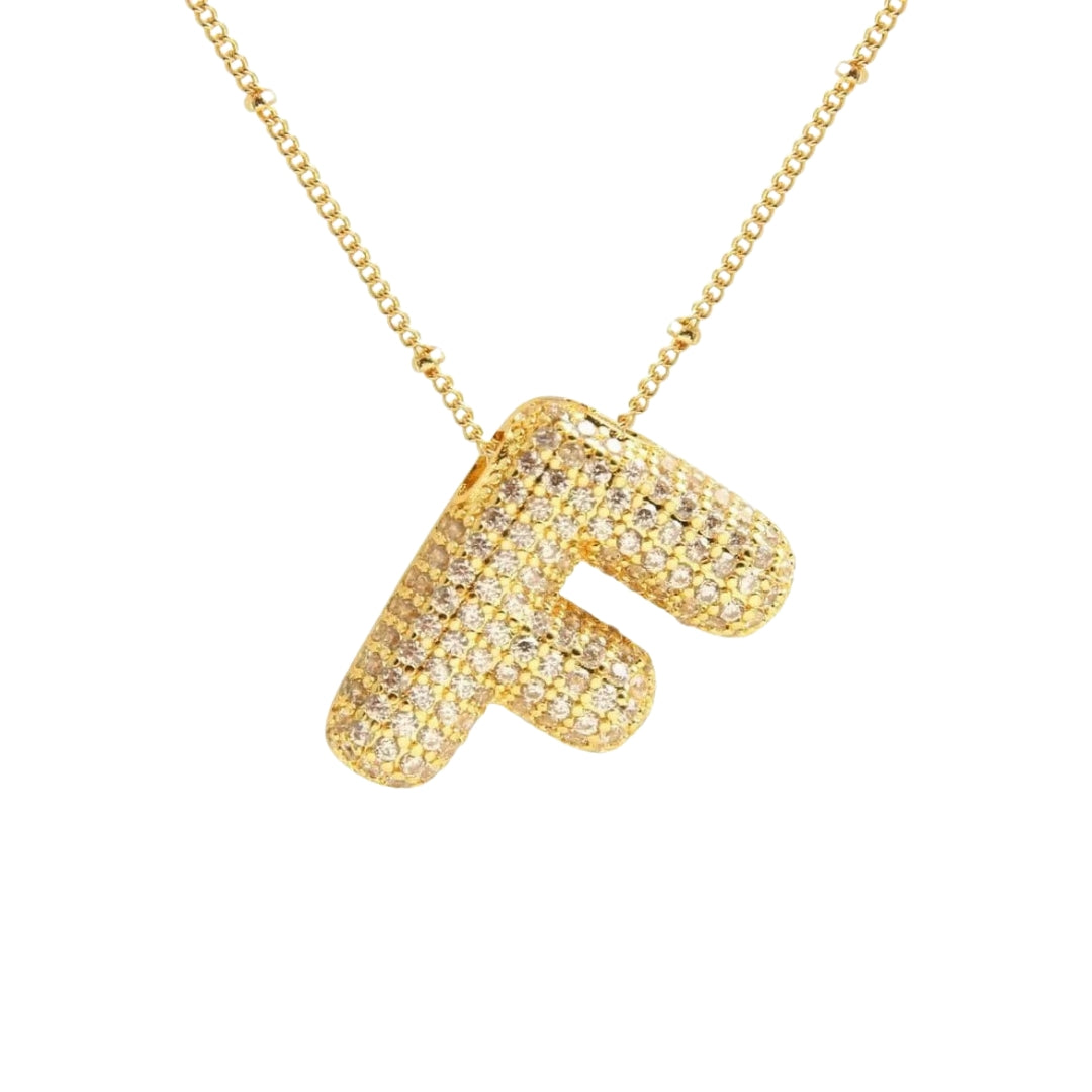 Chunky Letter Necklace - Gold