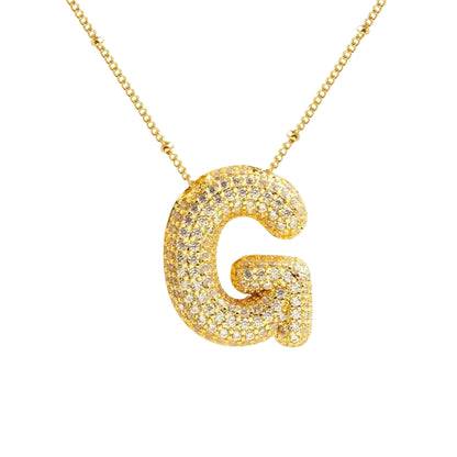 Chunky Letter Necklace - Gold