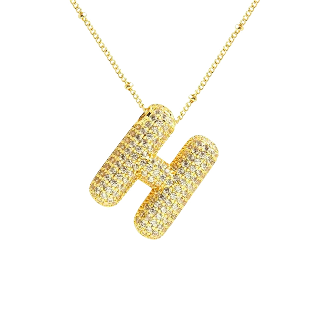 Chunky Letter Necklace - Gold