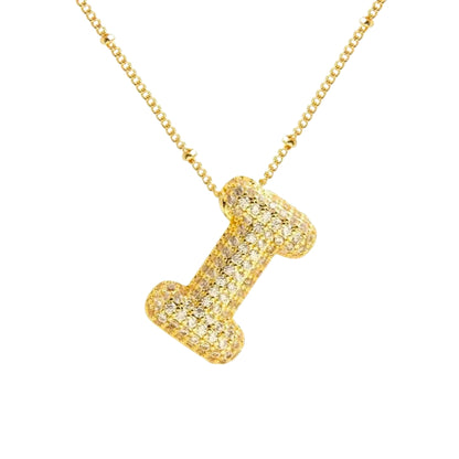 Chunky Letter Necklace - Gold