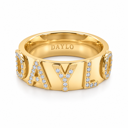 Signatur Diamantring - Guld