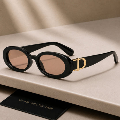 DD Sonnenbrille Oval - Schwarz Sand